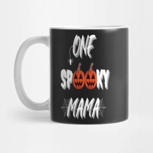 One Spooky Mama, Funny Halloween Gift Idea (Portrait) Mug